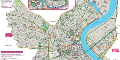 Карта на Бордо велосипед