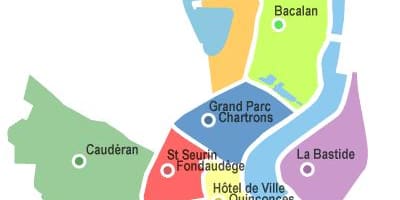 Карта на Бордо arrondissement